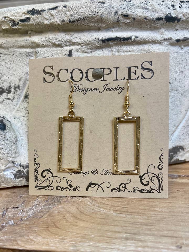 Guld rektangel for engroshandel hos Scooples Jewelry