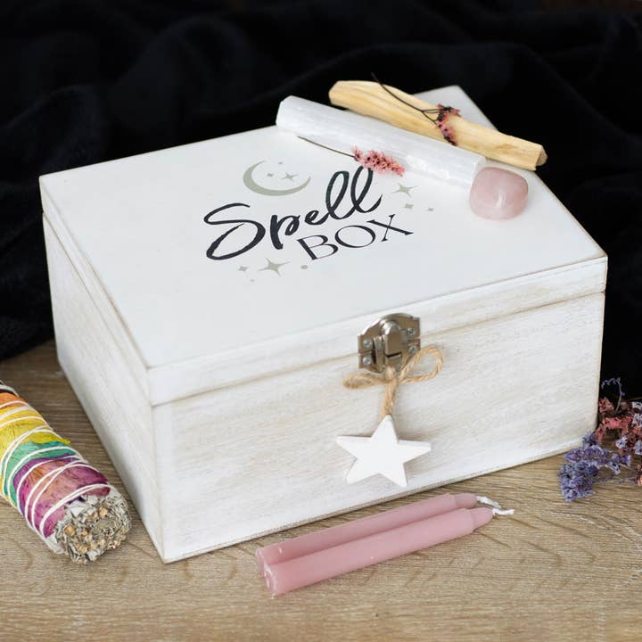 Something Different Wholesale - Wholesale Decorative Box - White Witch Spell Storage Box