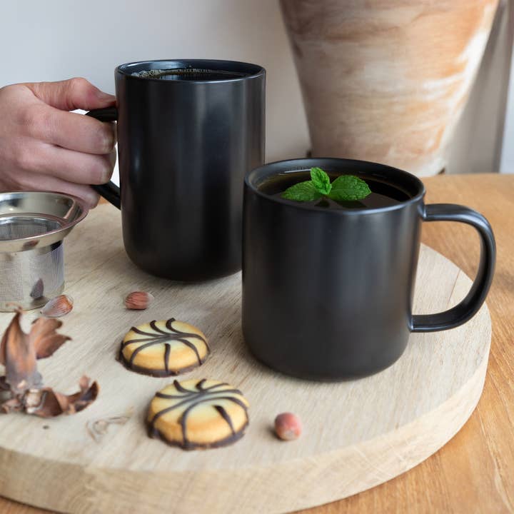 Ogo living - Wholesale Tea Pot - Juliet 300ml black stoneware teapot with wooden lid2