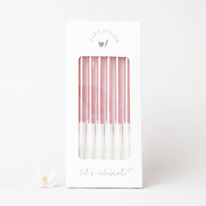 Candele di compleanno rosa per la vendita all'ingrosso da parte di Bake Affair GmbH