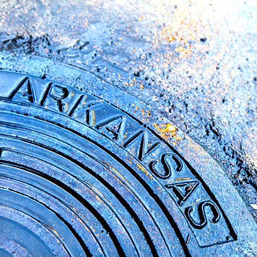 Arkansas Dessous de verre bleu pour la vente par South Austin Gallery