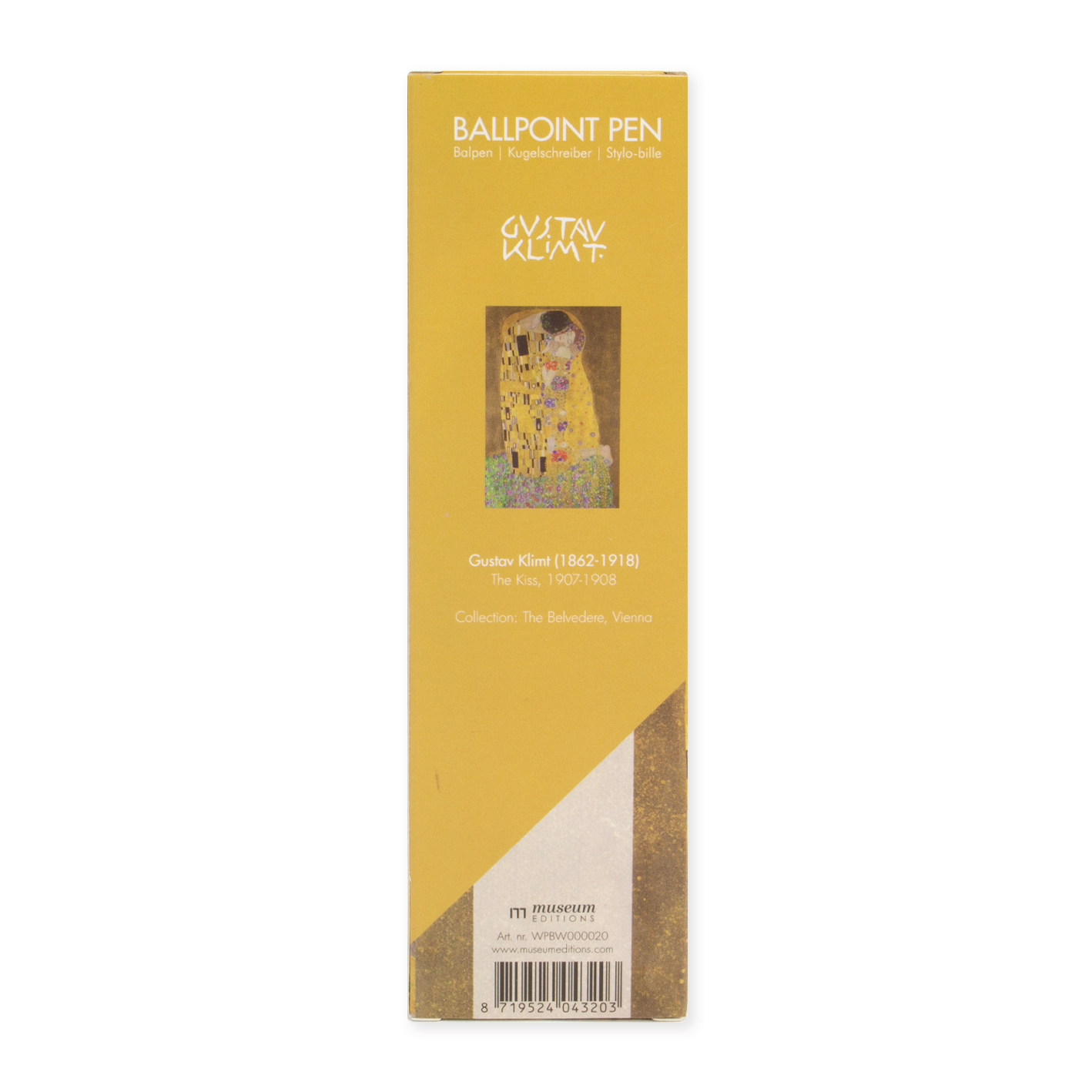 MUSEUM WEBSHOP - Vente Stylos - Stylo-bille rechargeable en boîte, Gustav Klimt, Le Baiser2