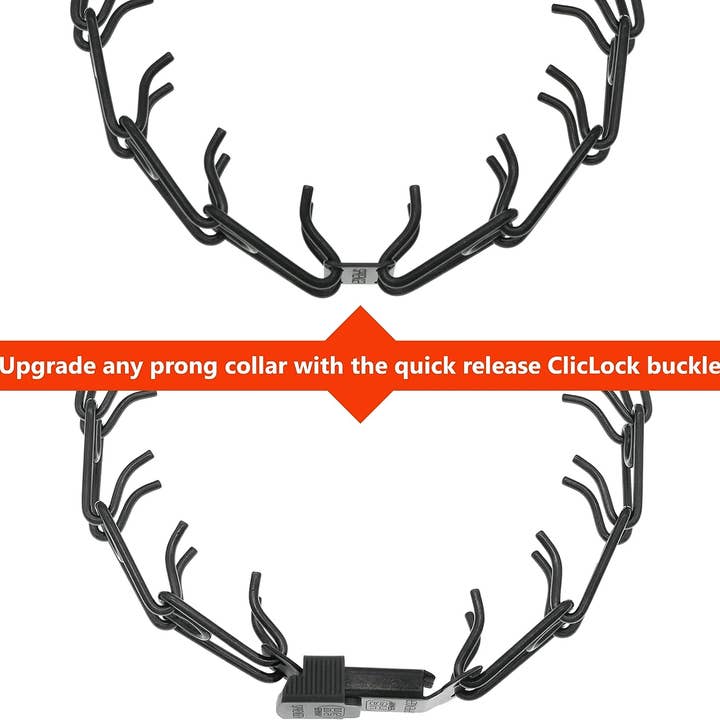 Dogline - Wholesale Pet collar – Dog - Herm Sprenger - ClicLock Quick Release Buckle - Black Stainless Steel4