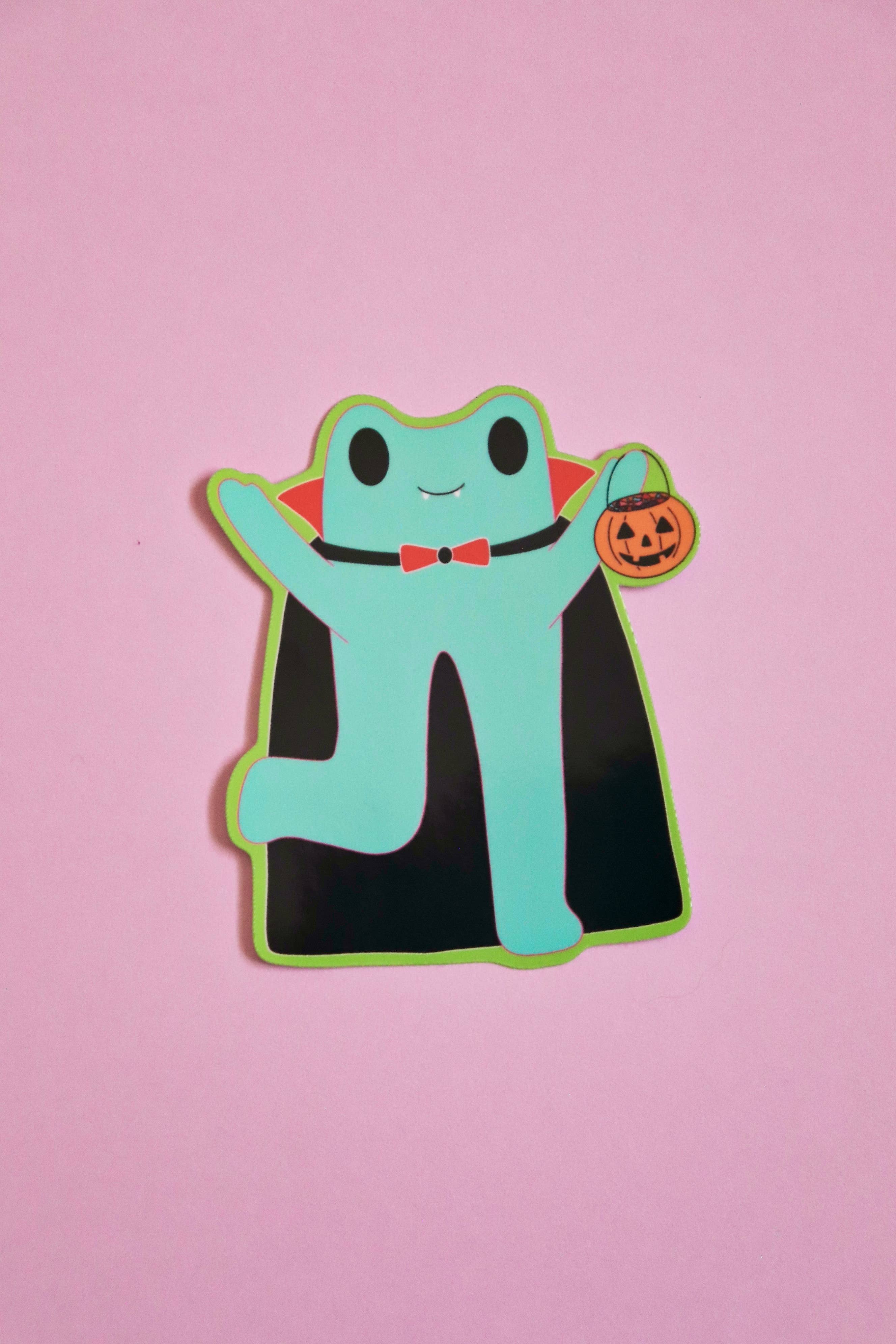 Day Dreamer Studios - Wholesale Sticker - Vicki the Vampire Froggie | Glossy Waterproof Vinyl Sticker5