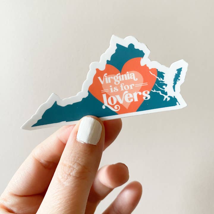 Bottlebrush Graphics - Wholesale Sticker - Virginia is for Lovers State Silhouette Sticker4