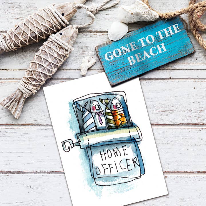 Postcard "Homeofficer" | Funny card for retirement for wholesale by Prinzenart