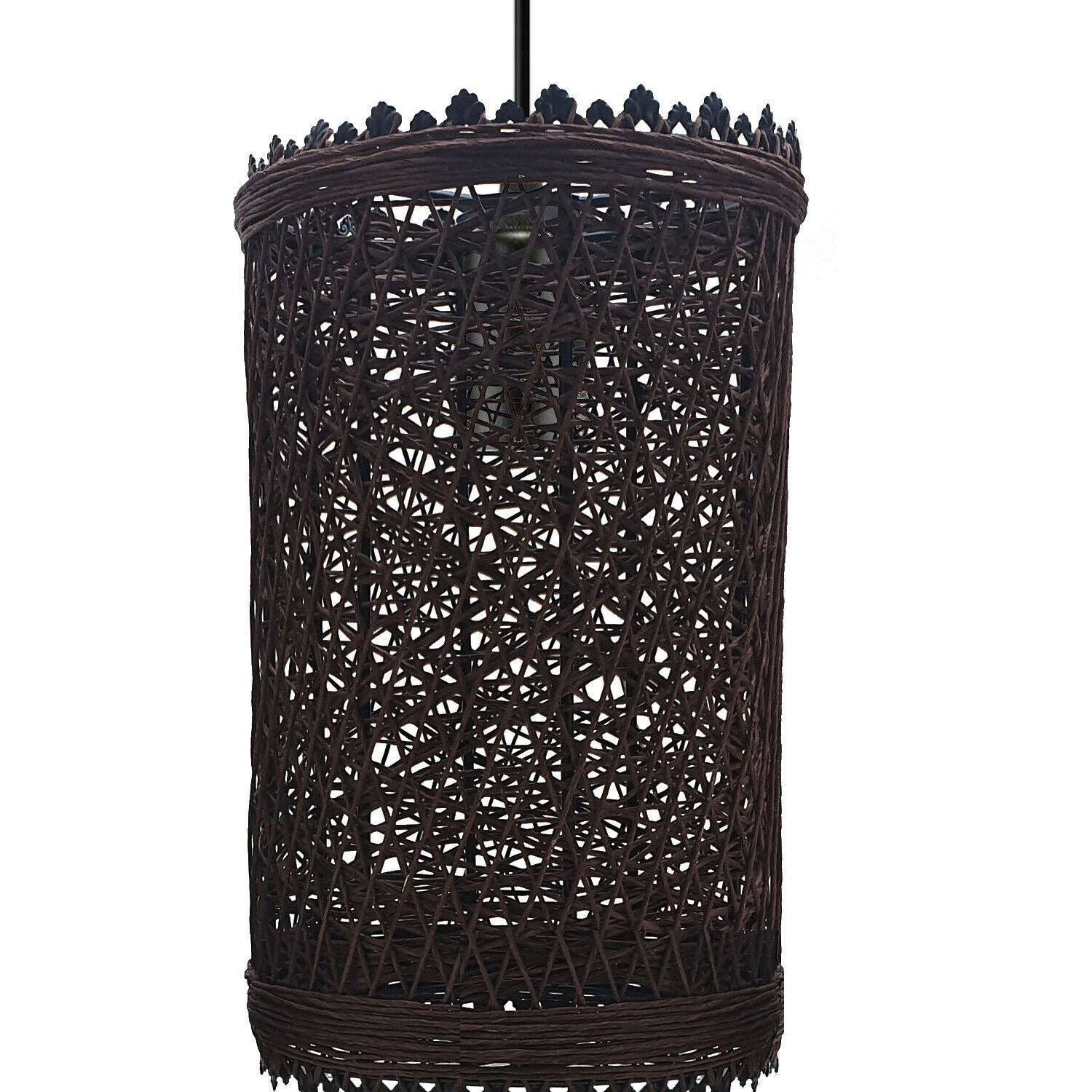 Ledsone - Wholesale Chandelier/Hanging Light - Modern Pendant Light Rattan Wicker Basket Ceiling Pendant10