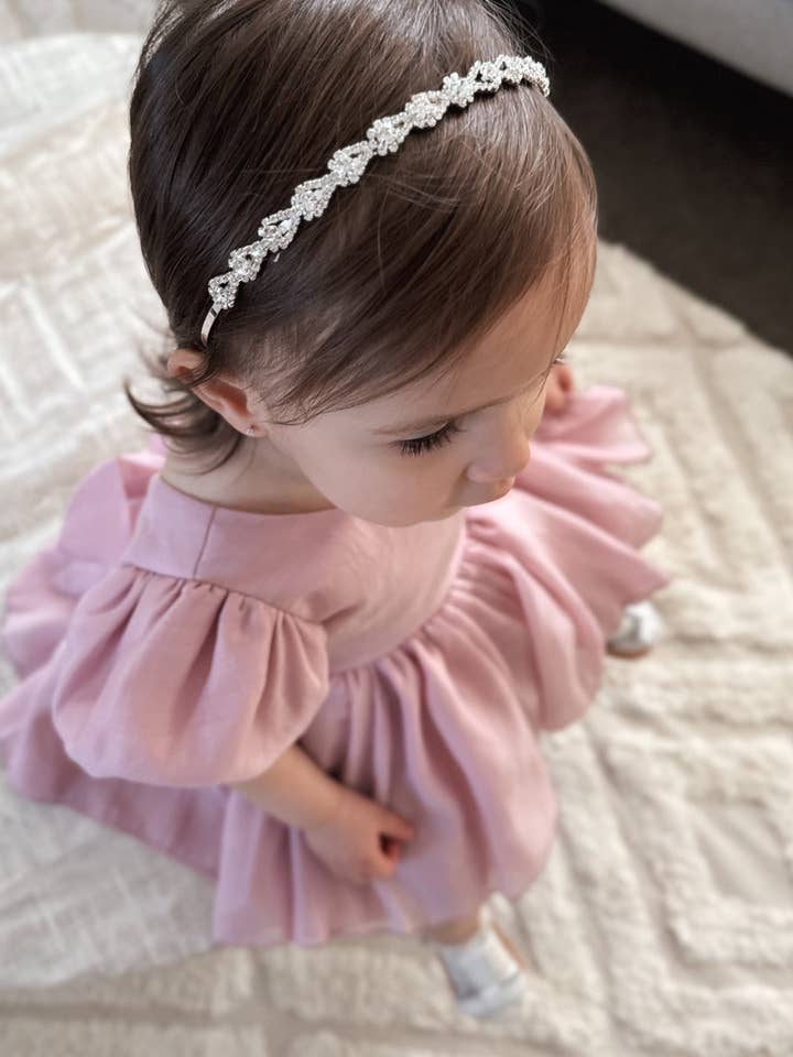 A Little Lacey - Wholesale Dress - Baby - Delia Dusty Pink Baby Dress