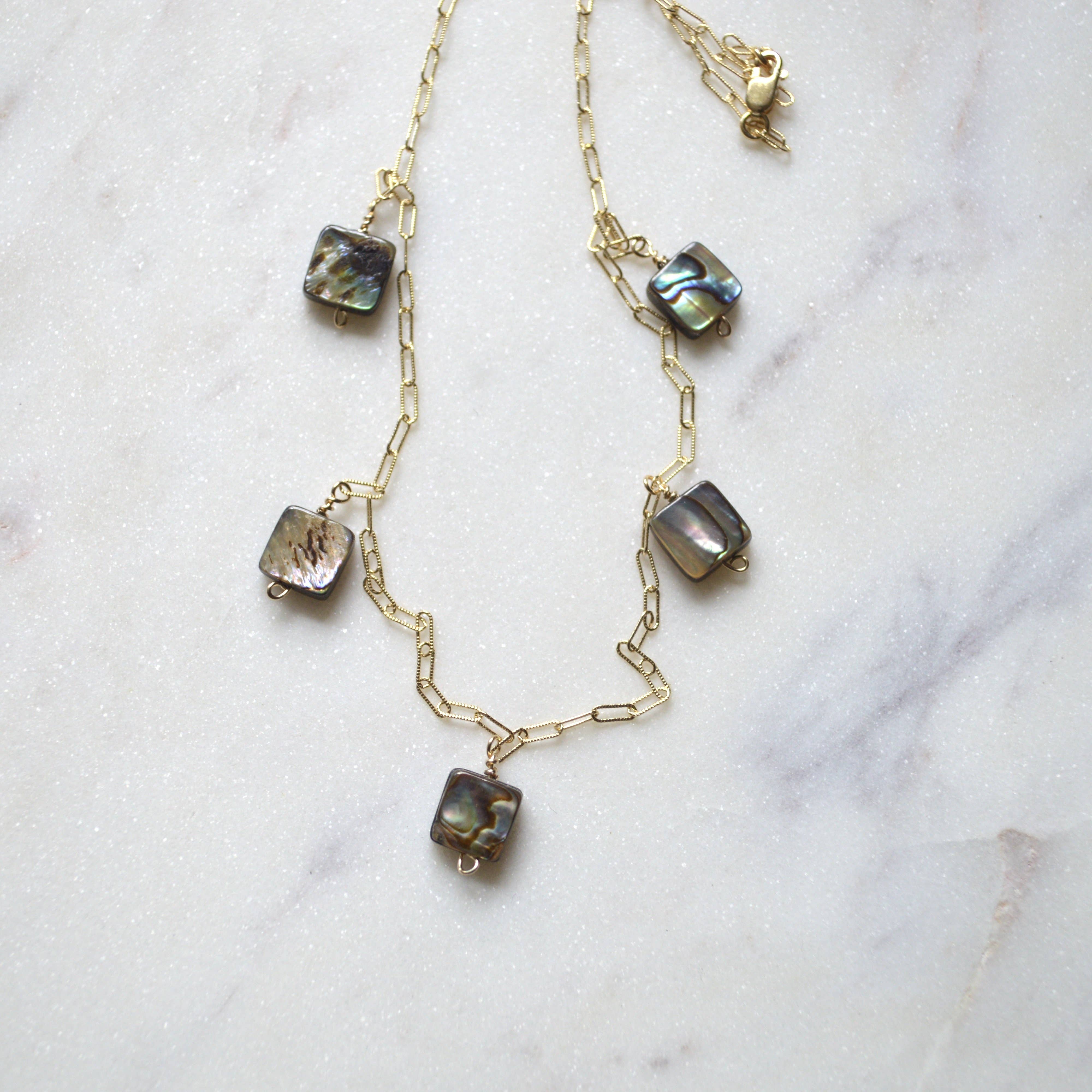 Salty But Sweet - Wholesale Choker/Collar - Abalone Shell Choker5