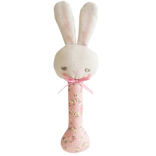 Bunny Stick Rattle Posy Heart for wholesale by Alimrose
