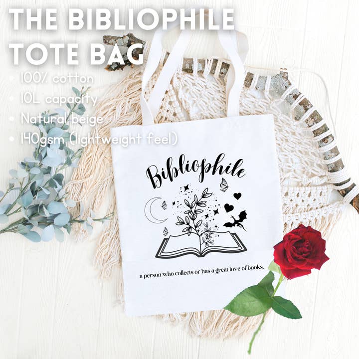 The Bibliophile Tote Bag for wholesale by Books and Beyond