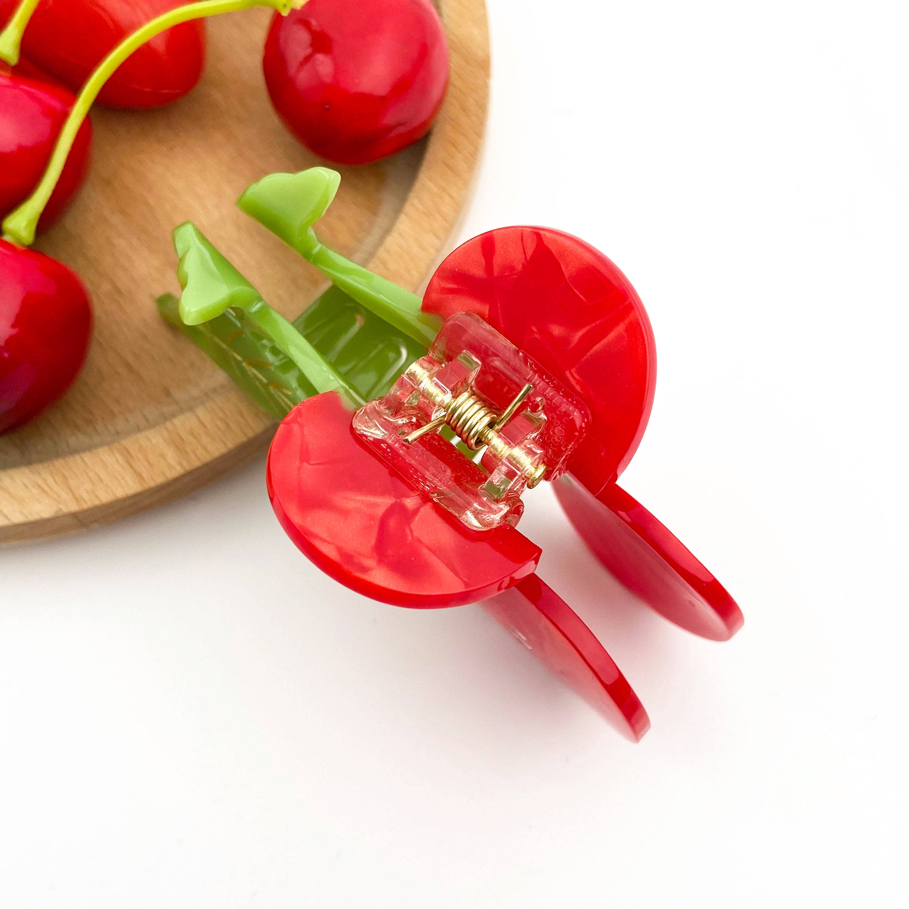 TheDivaSoap - Wholesale Hair Clip - Women's - Sweet Red Cherry Claw Clip, Twin Cherries Hair Clip5