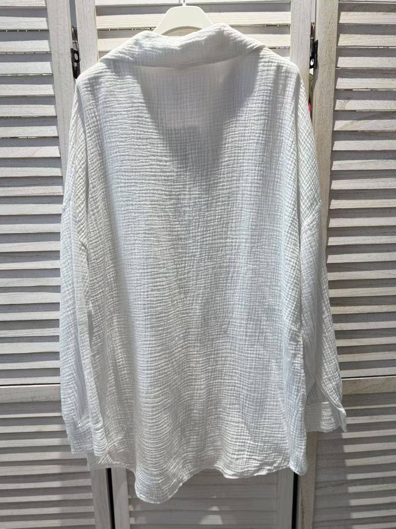 VICTORIA&ISAAC - Wholesale Button Down Shirt - Women's - OVERSIZED COTTON GAUZE SHIRT4