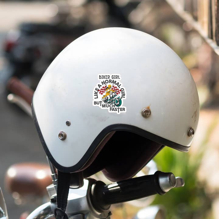 Kirk's Krafts - Wholesale Sticker - Biker Girl Like a Normal Girl But Much Faster Sticker Decal Full Color Motorcycle Waterproof Sticker for Car Water Bottle Laptop2