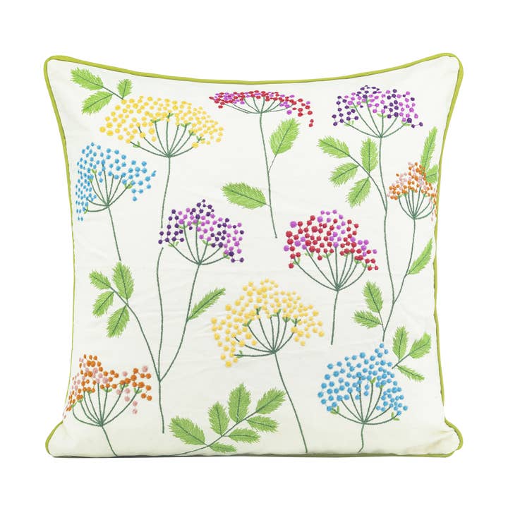 Embroidery flower cushion cover for wholesale by Home and haven