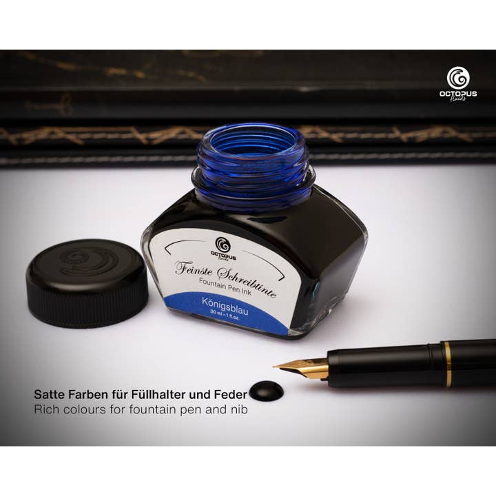 Octopus Concept GmbH – Tinta de escrita por atacado – Tinta de escrita azul royal, apagável, 30 ml com conversor3