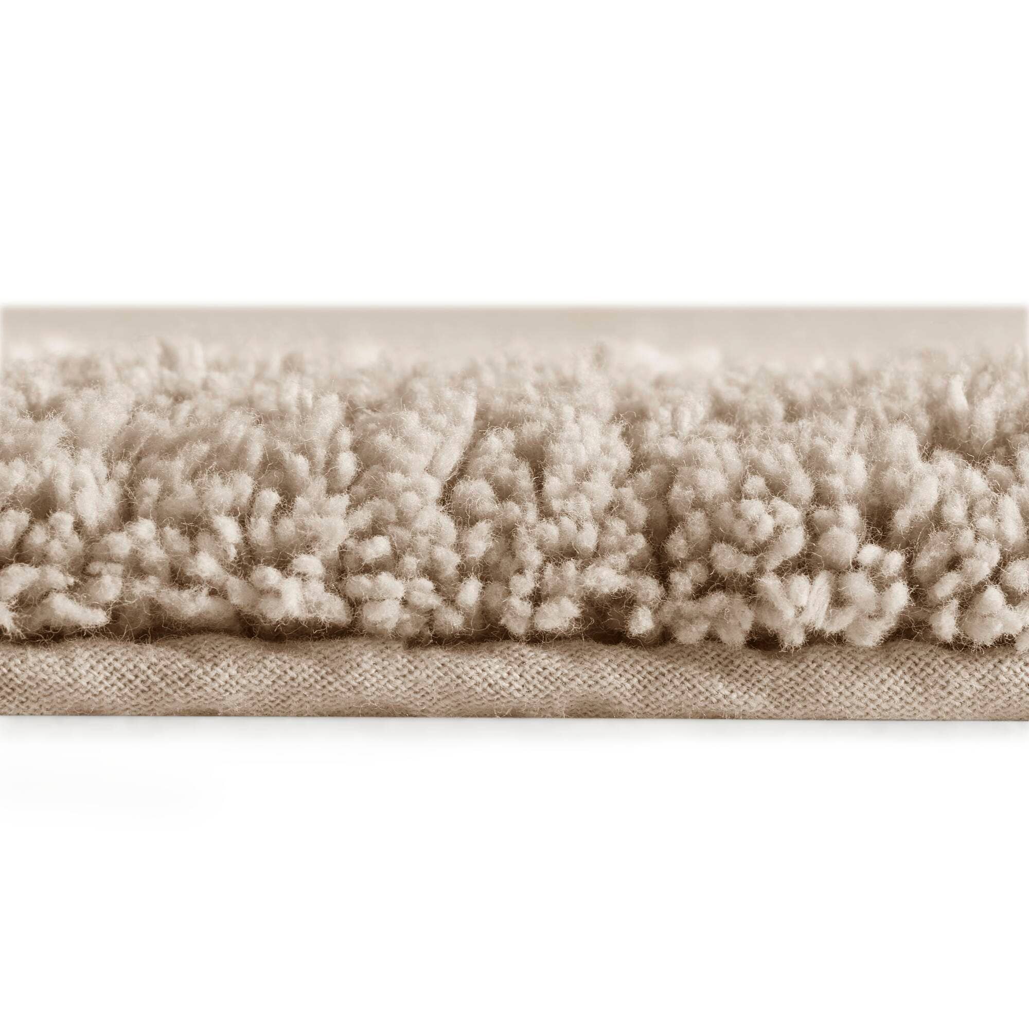 Olliix - Wholesale Bath Mat - High Pile Bordered Bathroom Rug, Taupe11