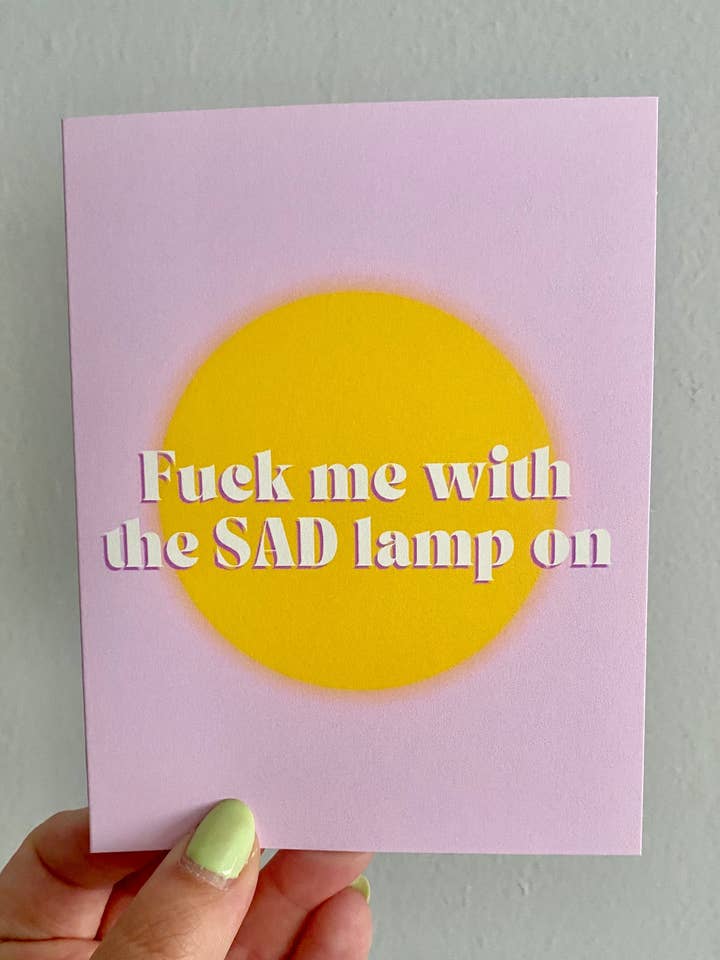SAD lamp card for wholesale by Proud Mary Fashion
