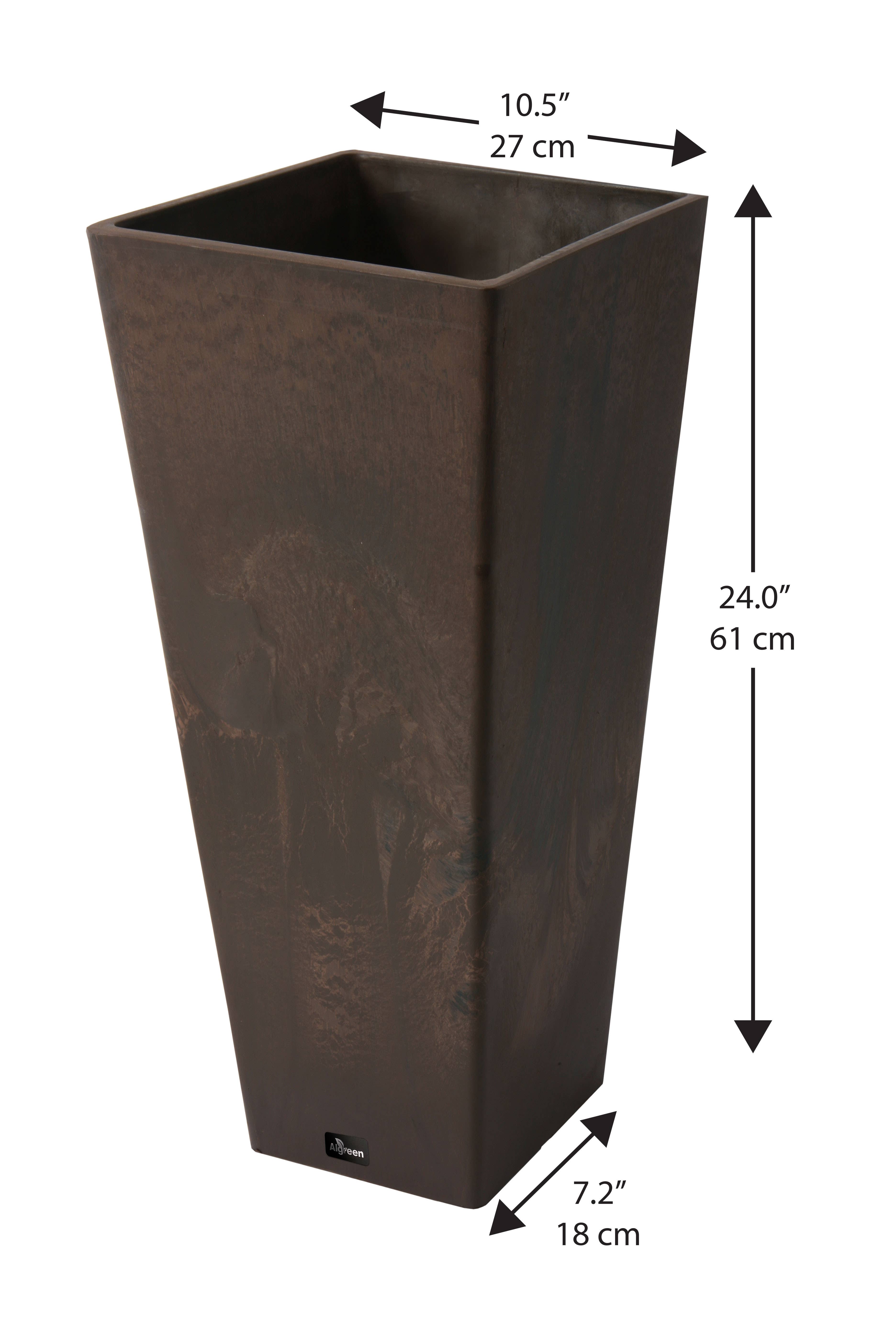 Algreen - Wholesale Planter Box - 24" Valencia Square Planter w/ Water Tray6