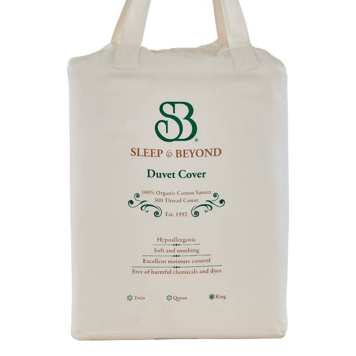 Sleep & Beyond - Vendita all'ingrosso Copripiumini - Set copripiumino in rasatello 300TC 100% cotone biologico