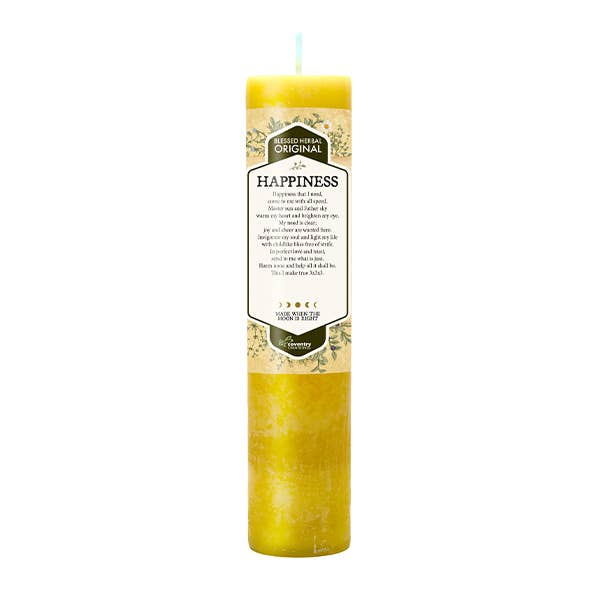 Coventry Creations - Wholesale Pillar Candle - Blessed Herbal Candle Happiness
