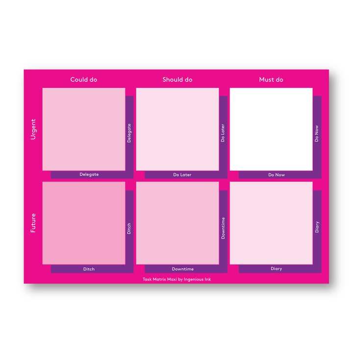 Ingenious Ink - Wholesale Notepad - Task matrix maxi notepad A5 21x15cm 50 sheets2