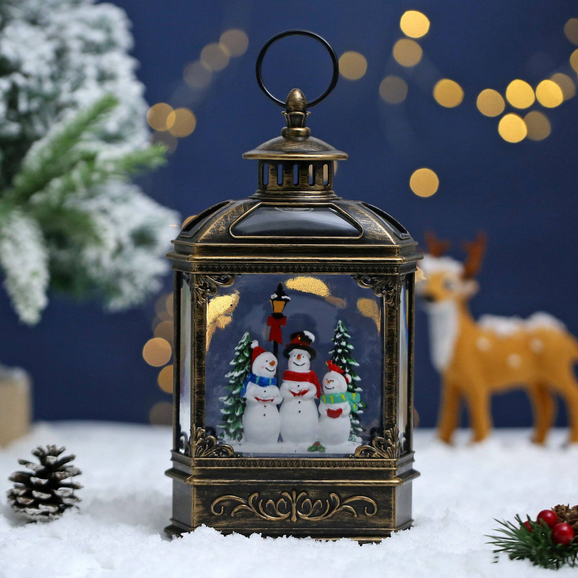 SINT - Wholesale Snow Globe - SINT Christmas Vintage Snow Globe Lantern21
