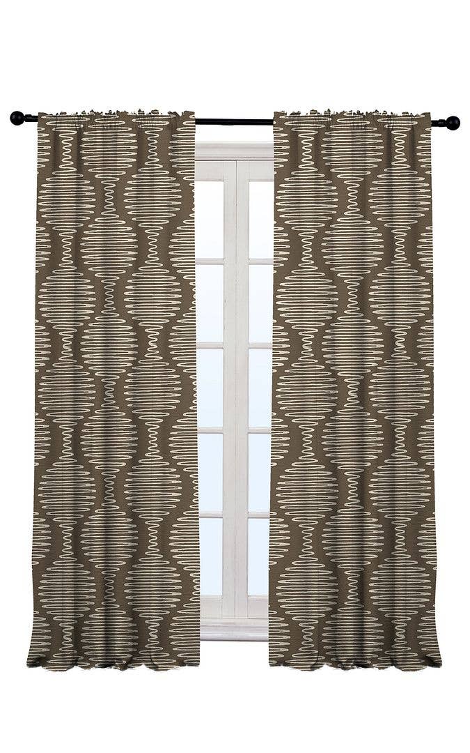 Bes Home Design - Venta al por mayor Cortinas - Juego de 2 paneles de cortina Boho Home Decor de tamaño personalizado16