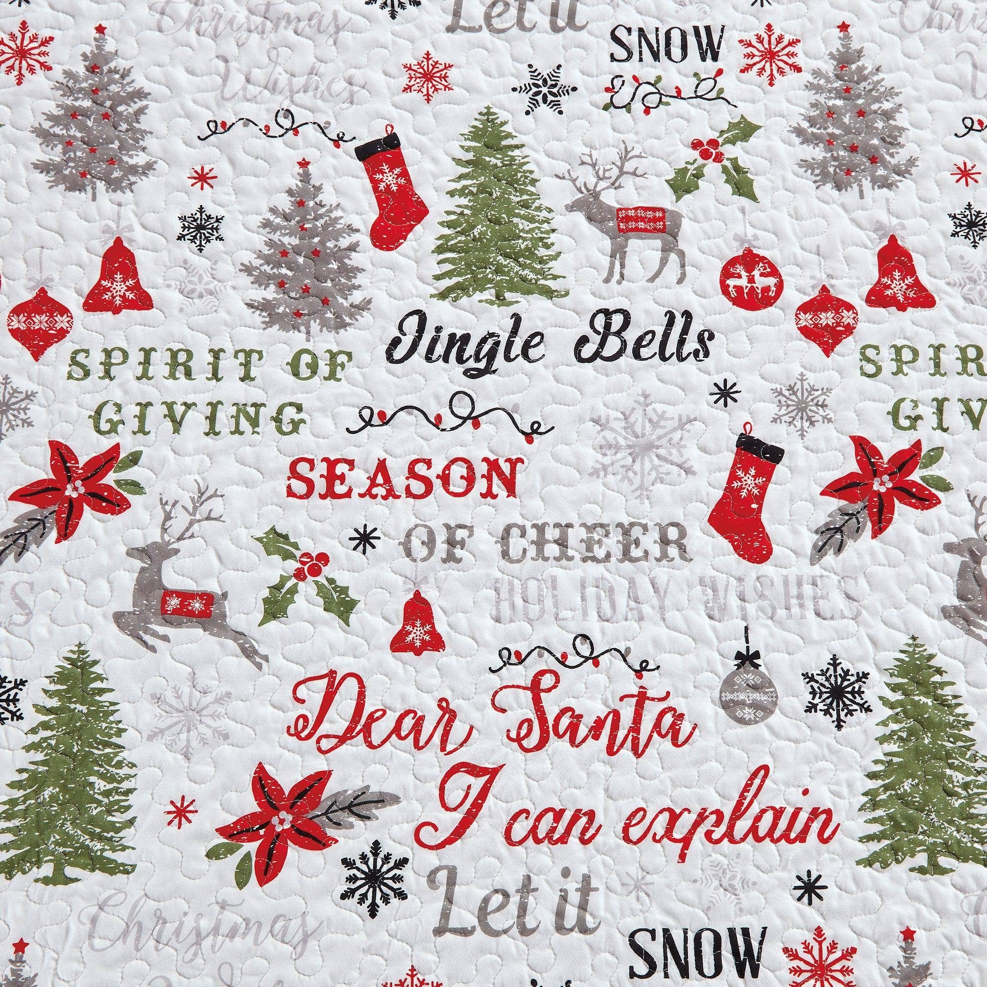 Holiday 3 Piece Quilt Set - Carol Collection for wholesale on Faire4