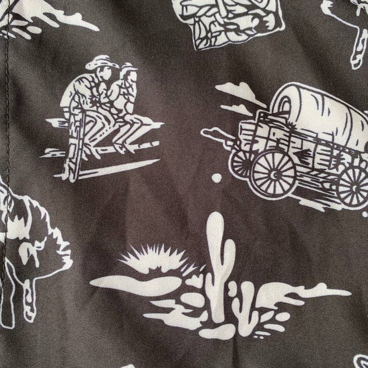 Shea Baby - Wholesale Button Down Shirt - Kids - BOYS LONG SLEEVE Wild West PRINT PEARL SNAP