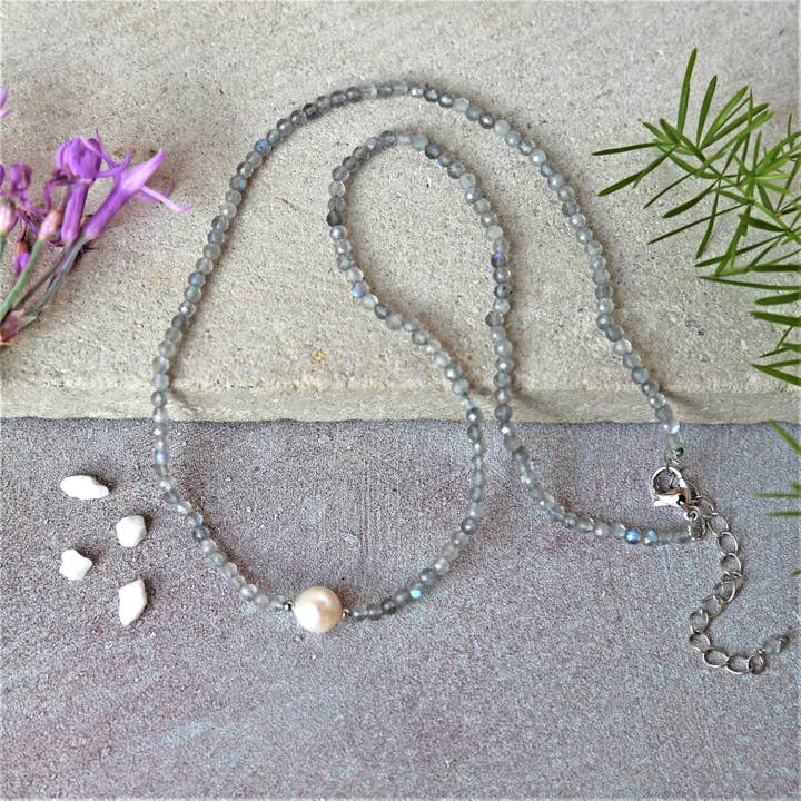 IST Jewelry - Wholesale Beaded/Pearl Necklace - Gemstones and Cultured Pearl Collar Necklace8