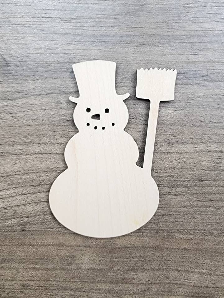 Snowman Unfinished Wood Shape DIY CUtout Craft Sign making for wholesale by KobasicCreations