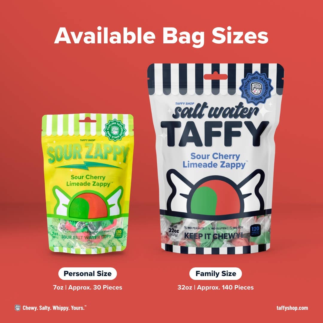 Taffy Shop - Wholesale Taffy - Sour Cherry Limeade Zappy™ Taffy 3