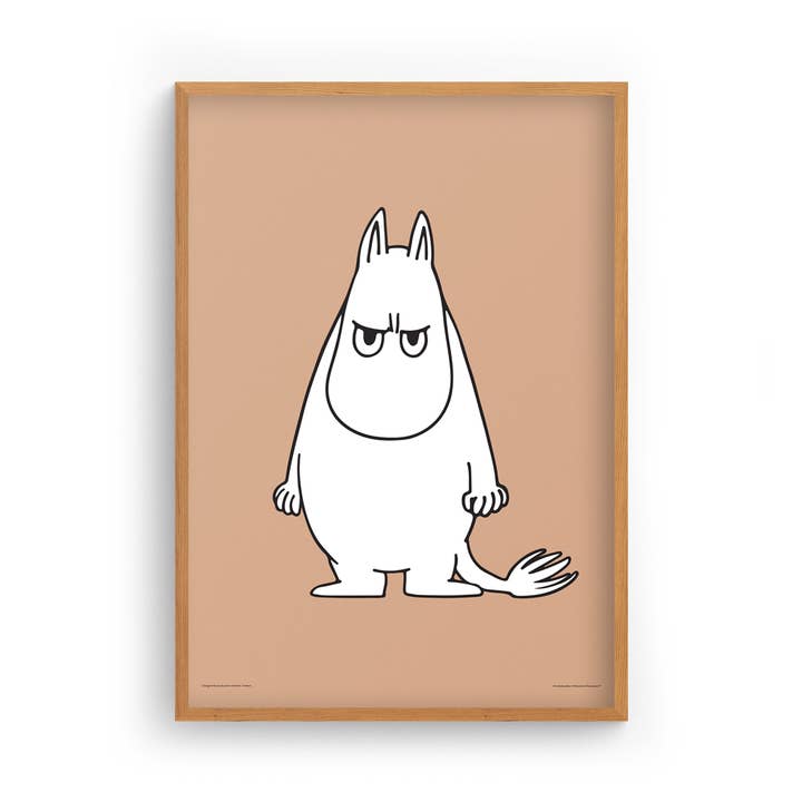 Moomintroll Angry Poster - Beige for wholesale by Nordicbuddies