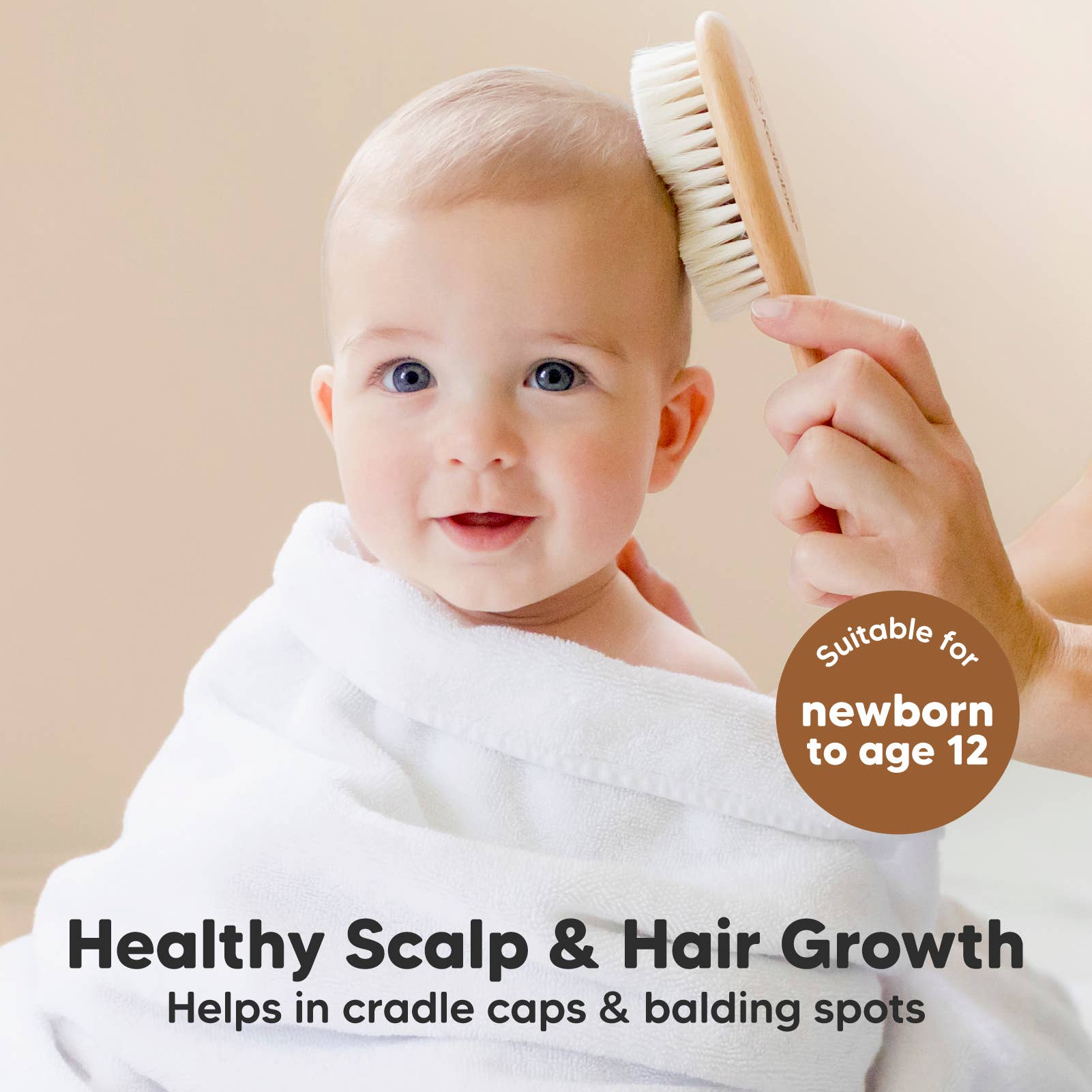 Noyer Ensemble brosse à cheveux et peigne pour bébé KeaBabies en vente sur Faire2