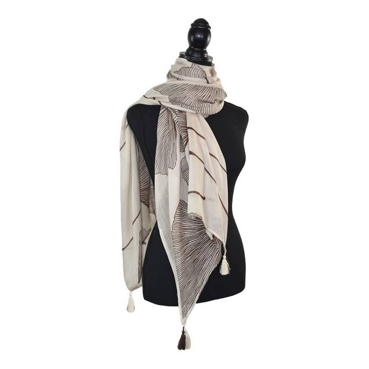 Dupatta Designs - Wholesale Scarf - Women's - Ginko Floral Scarf22