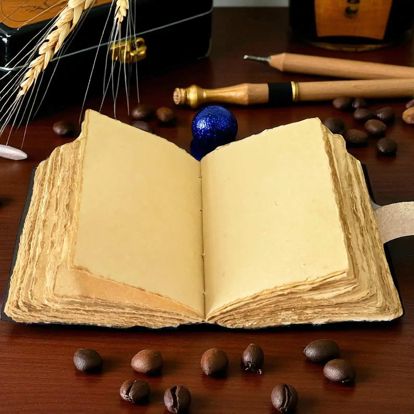 MNM HANDICRAFTS - Wholesale Journal/Diary - Tree of Life Grimoire blank leather journal night sky Book2