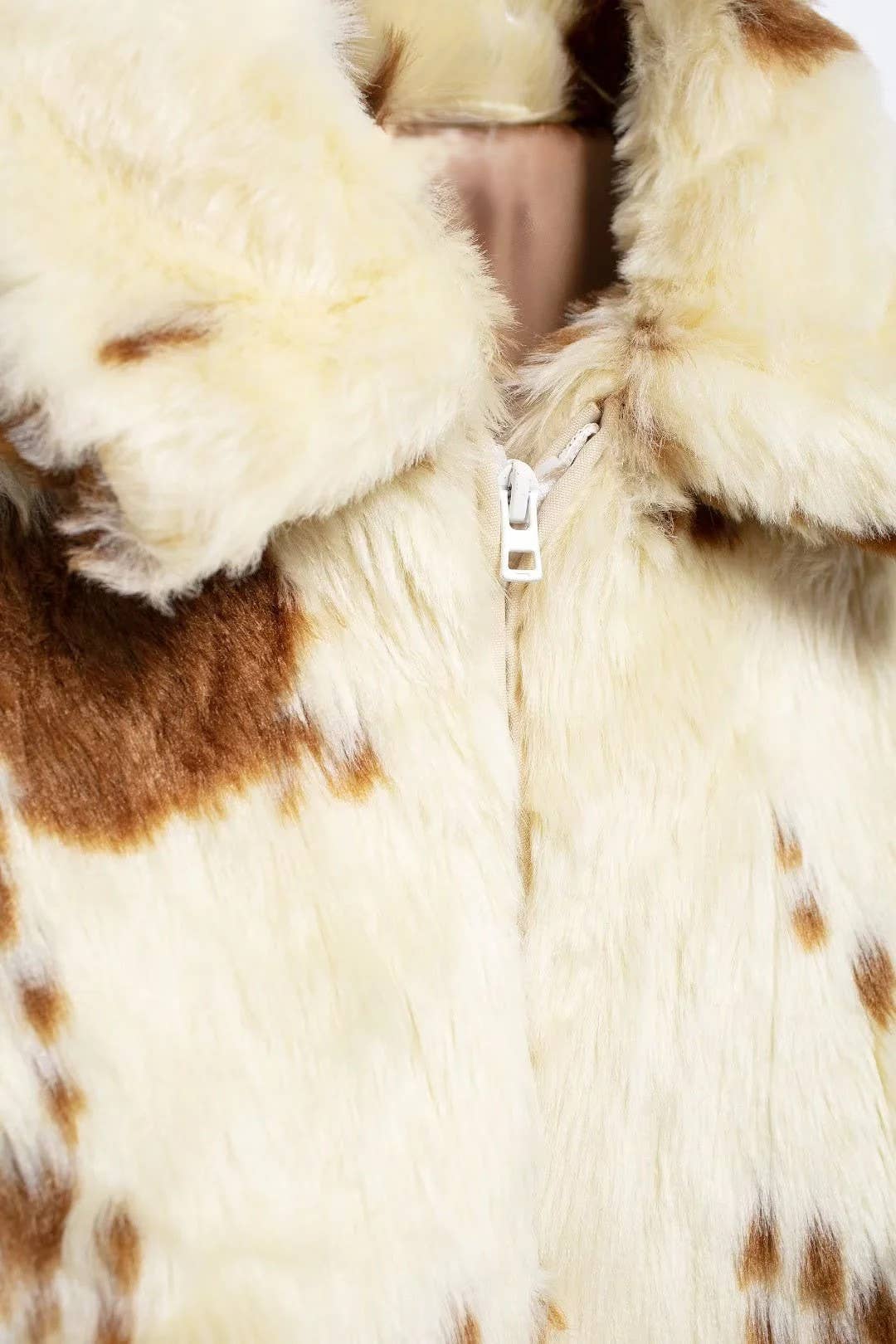 Printed Vintage Faux Fur Animal Print Coat for wholesale on Faire2