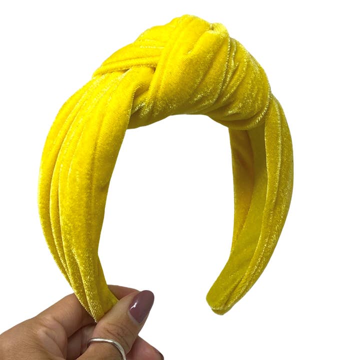 Wide Velvet Top Knot Ellie Headband – Statement Style for wholesale by Rainbow Unicorn Birthday Surprise