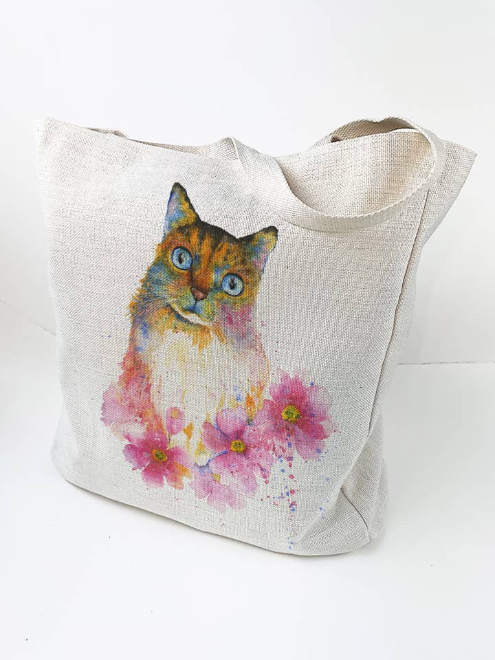 Grote Linnen/Canvas Draagtas - Kattekwaad - Schattige Kitten voor wholesale door Oladesign