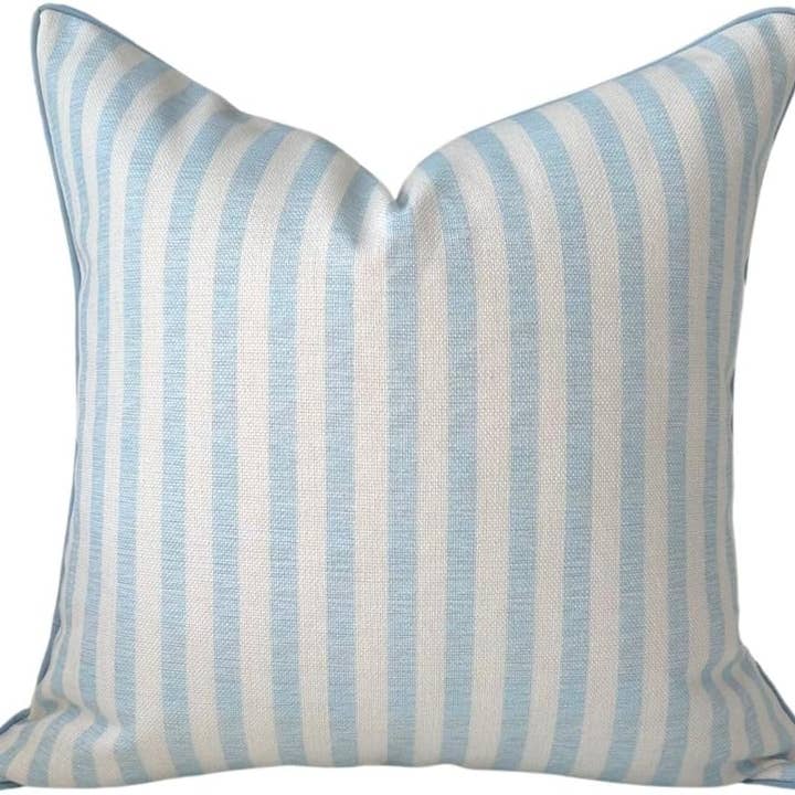 Harvey Pillow Cover | 20x20 Coastal Throw Pillow | Blue Grey for wholesale by Jillien Harbor