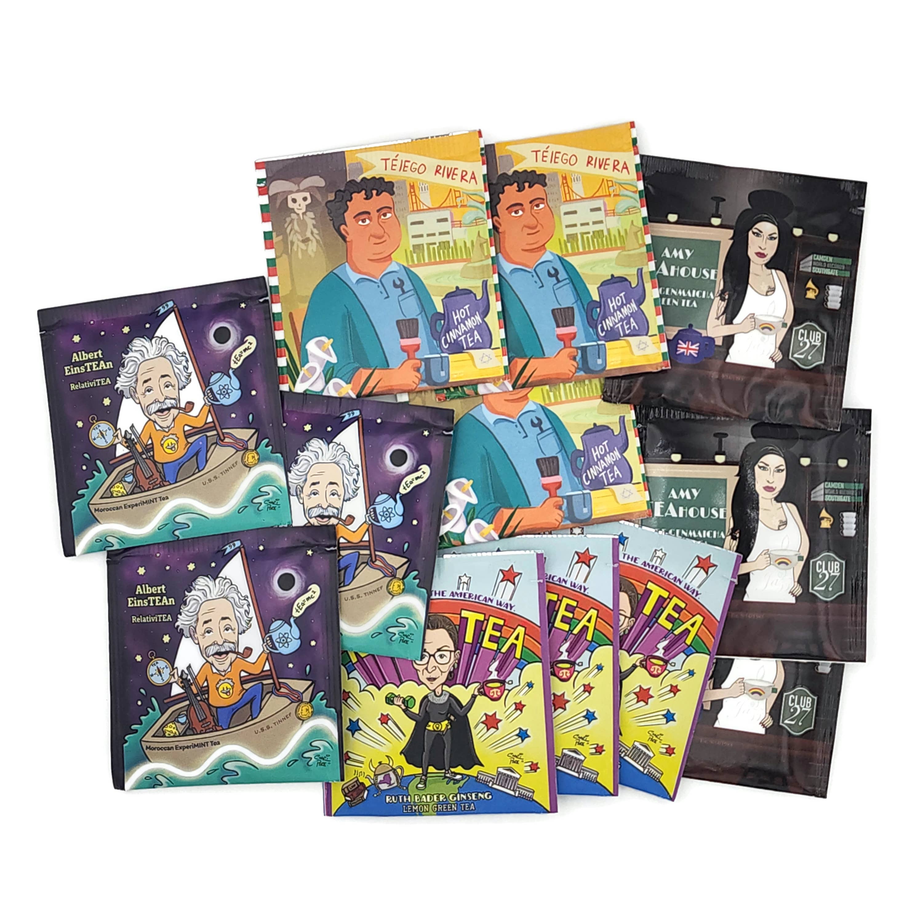 The TeaBook - Wholesale Tea Bags - Jew-TEA-ism Organic Tea Sampler (Amy, Albert, RBG, Tiego)2