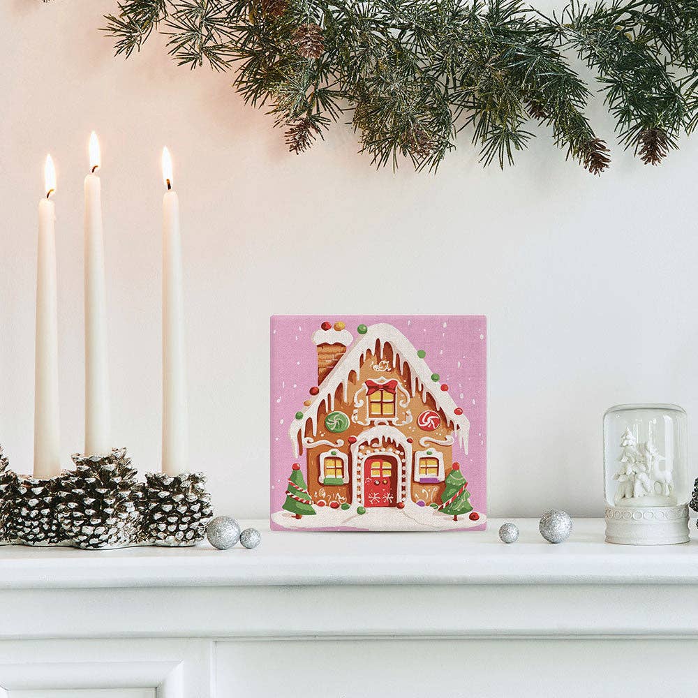 Figured'Art - Wholesale DIY Craft Kit - Mini Paint by numbers Gingerbread House already framed1