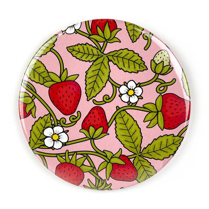 Miroir de poche fraise pour la vente par Smarty Pants Paper