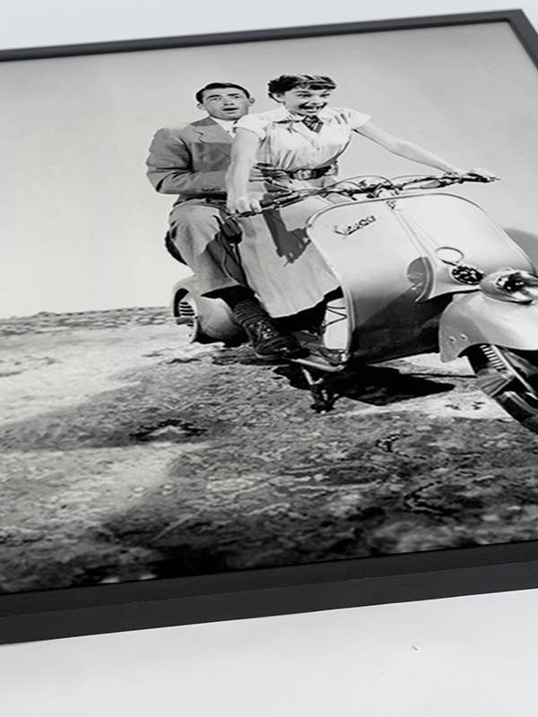 Audrey in Italy image. Wall art print with frame. for wholesale by Any Image