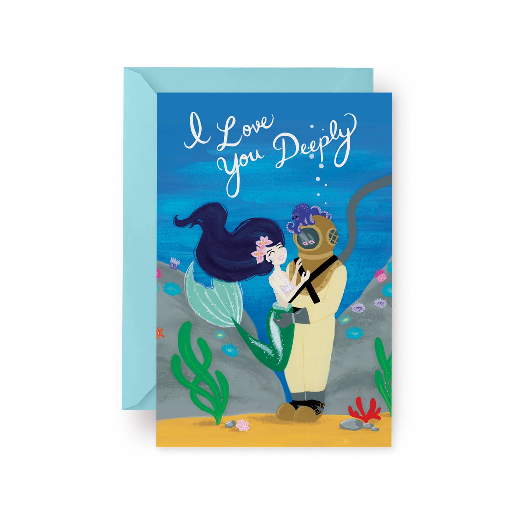 Hux Loves Honey - Wholesale Love Card - Mermaid Love