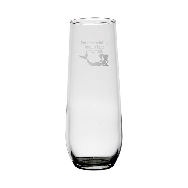 Mixing Spirits - Vente Verres à vin - Verre à vin I'm Done Adulting - Mermaid1
