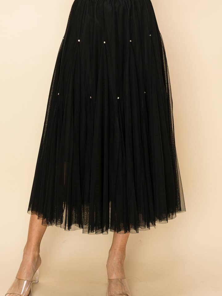 JUPE EN MAILLE W.A.Y AVEC STRASS pour la vente par W.A.Y. --Wonderful And Young