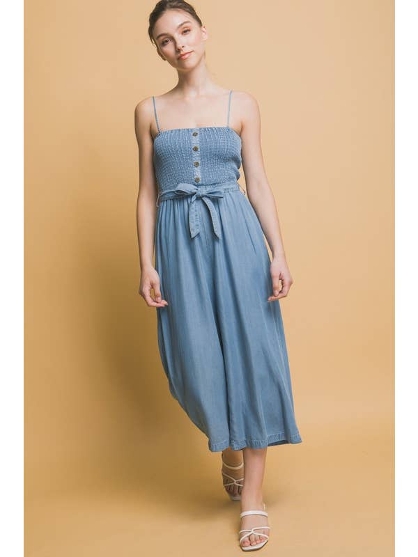 Vanilla Monkey – wholesale Jumpsuit - Dam – Smockad vid byxdress med korta ben