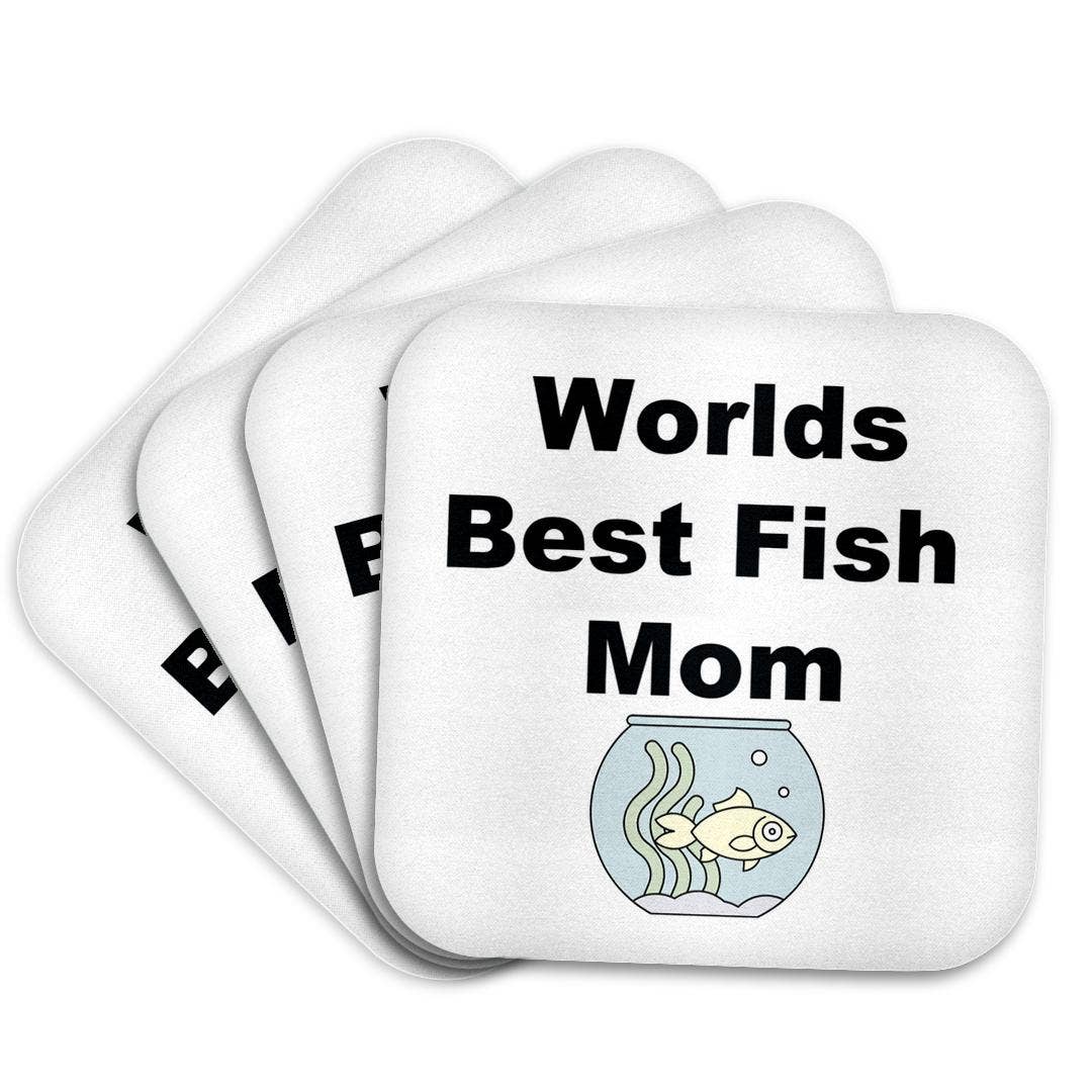 3dRose - Wholesale Coasters - 3dRose, Image Of Worlds Best Fish Mom, Coaster7